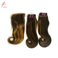Dropshipping Double Weft Free Shedding Wholesale Cuticle Aligned Human Hair Bundle and Closure